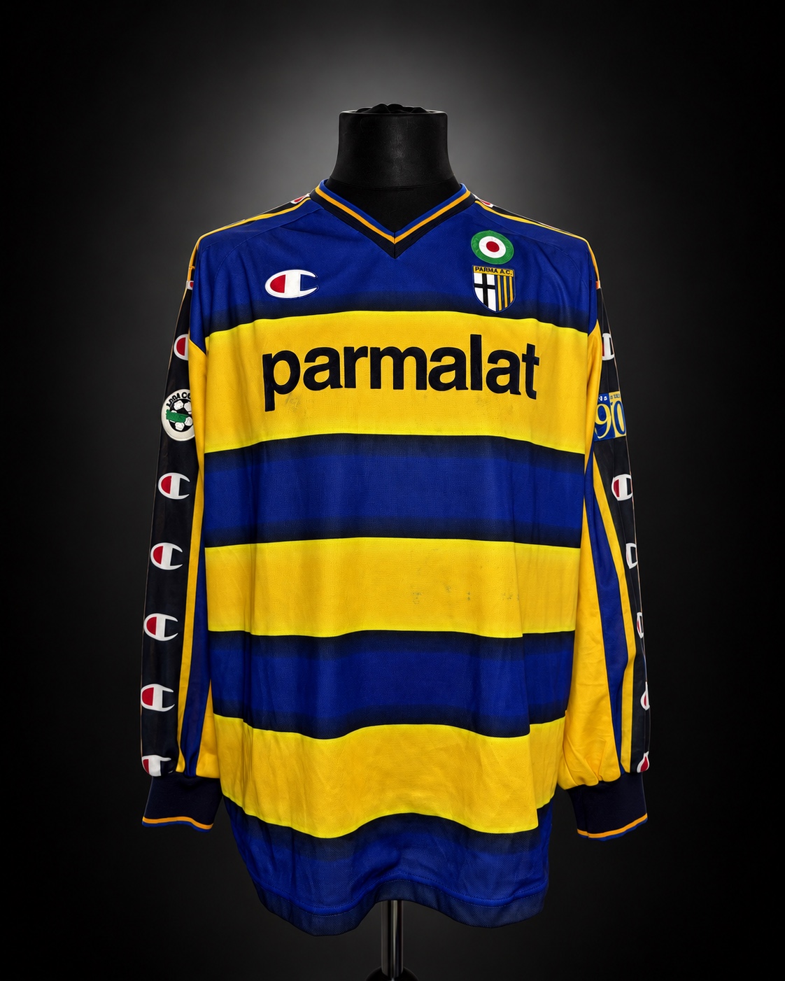 Mutu Parma 2002/03 home long sleeve match worn #20
