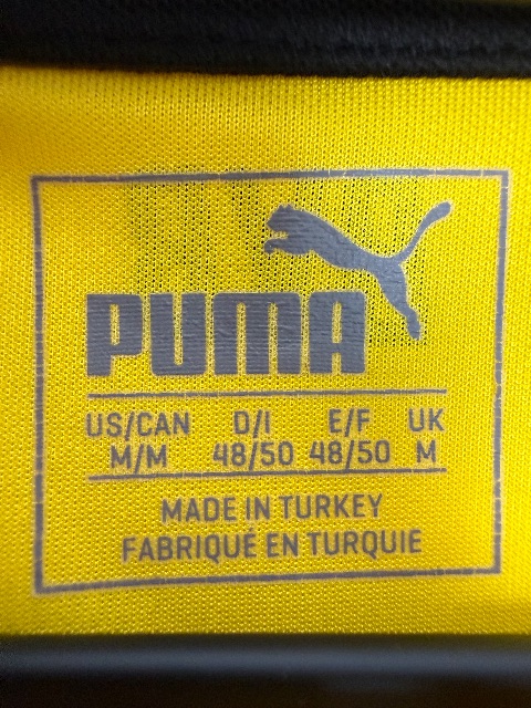 Borussia Dortmund 2017/18 Match Issued Shirt — Christian Pulisic, Size M — wash label
