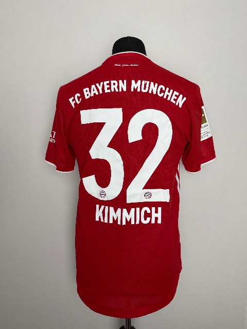Bayern München 2020/21 Match Worn Shirt — Joshua Kimmich, with COA, Size M — front