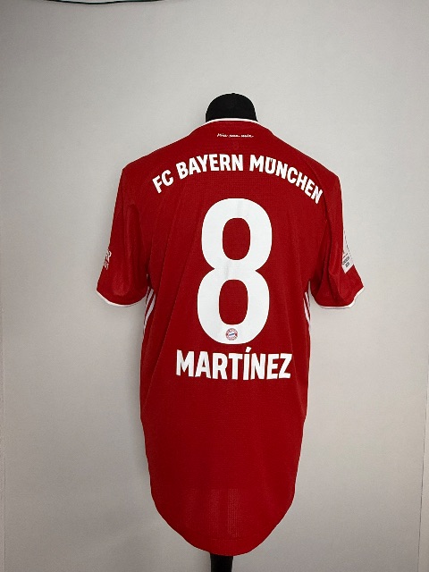 Bayern München 2020/21 UEFA Super Cup Match Worn Shirt — Javi Martínez, with COA, Size L — back nameset