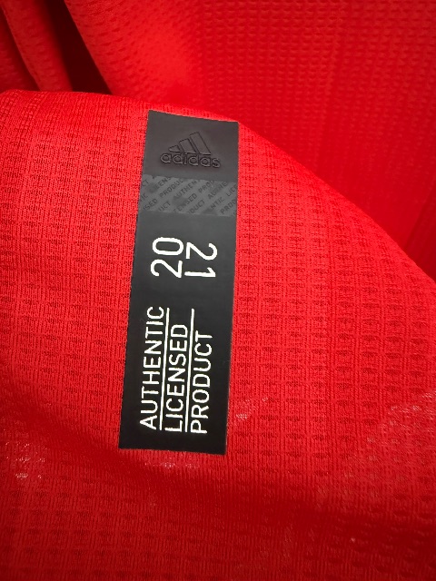 Bayern München 2020/21 UEFA Super Cup Match Worn Shirt — Javi Martínez, with COA, Size L — size label