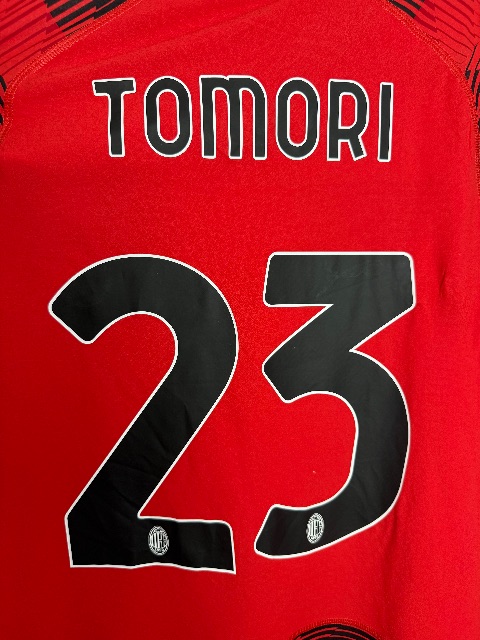 AC Milan 2023/24 Serie A Match Worn Shirt — Fikayo Tomori, with COA, Size L — certificate of authenticity