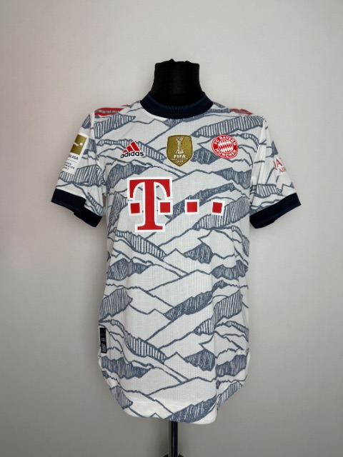 Bayern München 2020/21 Match Worn Shirt — Josip Stanišić, with COA, Size M — back nameset