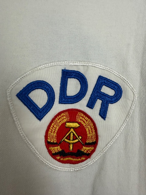 DDR East Germany 1980 Match Worn / Issued Shirt — Size L — club crest detail